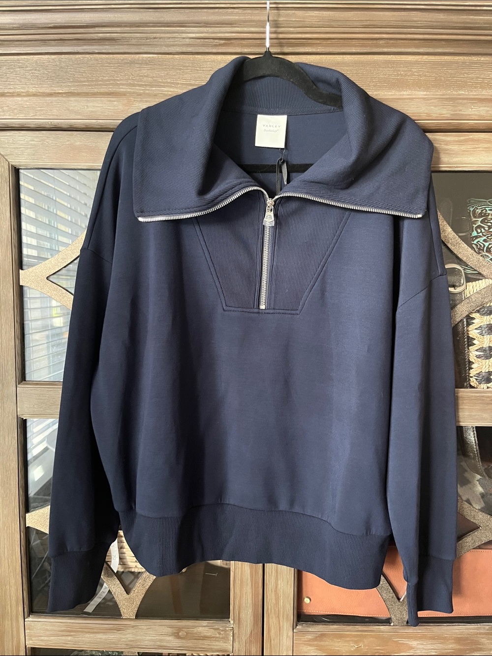 Varley Doublesoft NWT Catherine Half Zip Sweat - Navy